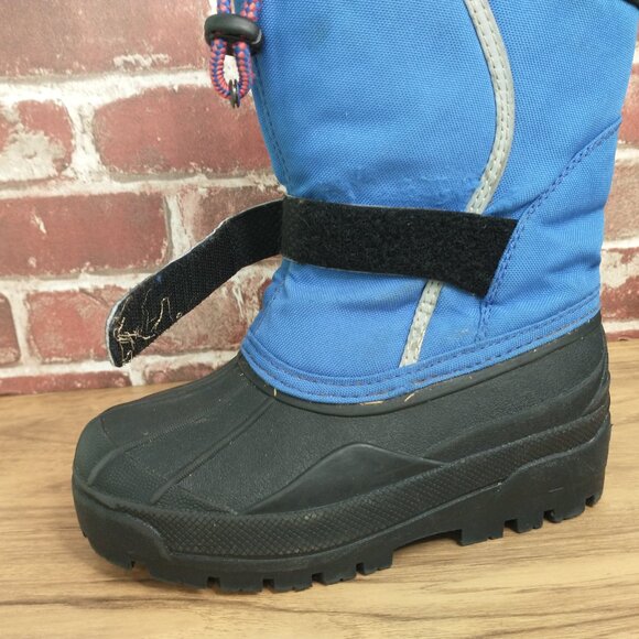 L.L. Bean Boots Boys Size 13 Blue Black Northwood Easy On Winter Boots - Picture 3 of 9
